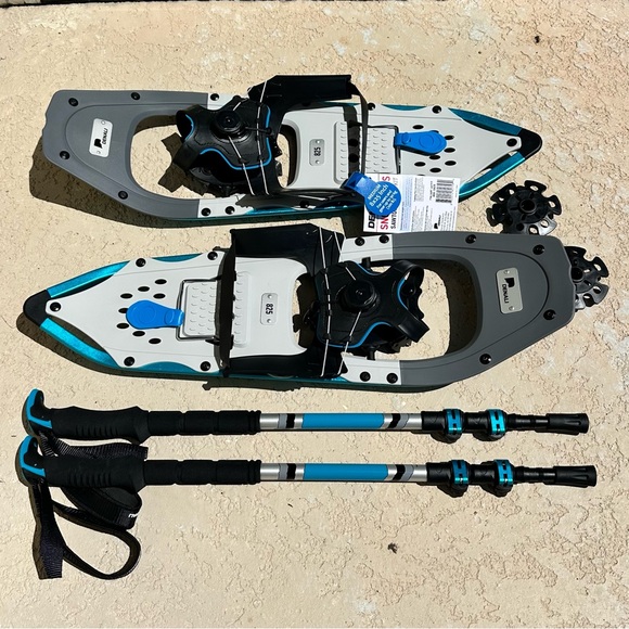 Denali Sawtooth Spin Snowshoe Kit 8×25 w/ Poles & Bag – New Winter Hiking Unisex - Picture 7 of 16